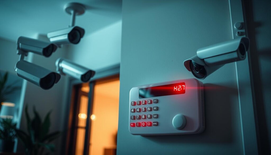 Moderne Alarmanlagen und Kameras
